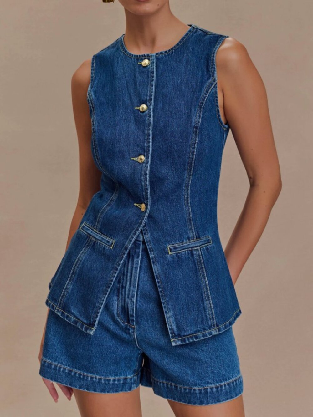 Abel Denim Shorts - Dark Blue